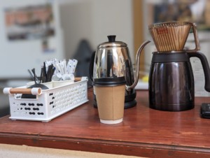 淹れたてのコクと香り高く美味しいドリップコーヒーが、事務所で注文できるようになりました。